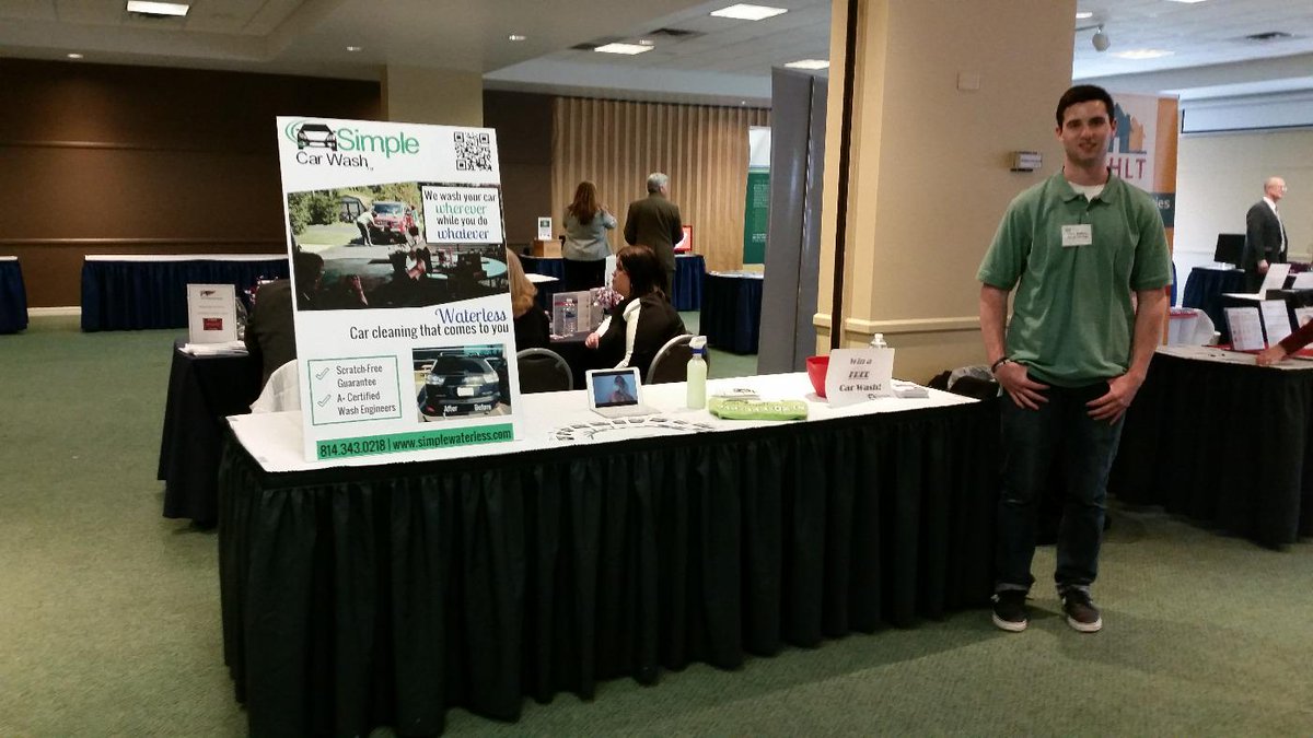 Simple_CarWash's tweet photo. All ready for the #CbiccSpotlight. Stop by our booth for a chance to win a free car wash! #whereverwhatever http://t.co/tzpQr7lk67
