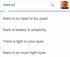 gilad's tweet photo. there is no need to be upset
there is beauty in simplicity
there is light in your eyes
so much light
#TwitterPoetics http://t.co/v6hF5EdH65