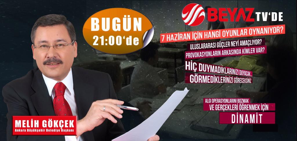 receptezcan's tweet photo. BAŞKANIMIZ SN. @06melihgokcek BUGÜN SAAT 21.00'de @beyaztvcomtr 'de CANLI YAYINDA ÖNEMLİ AÇIKLAMLARDA BULUNACAKTIR. http://t.co/kpLBGfFpos
