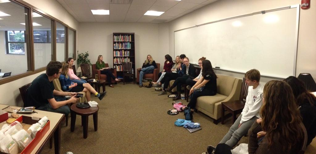 FC book club hosted award winning author AS King for lunch. We had a great time talking about books &amp; more!