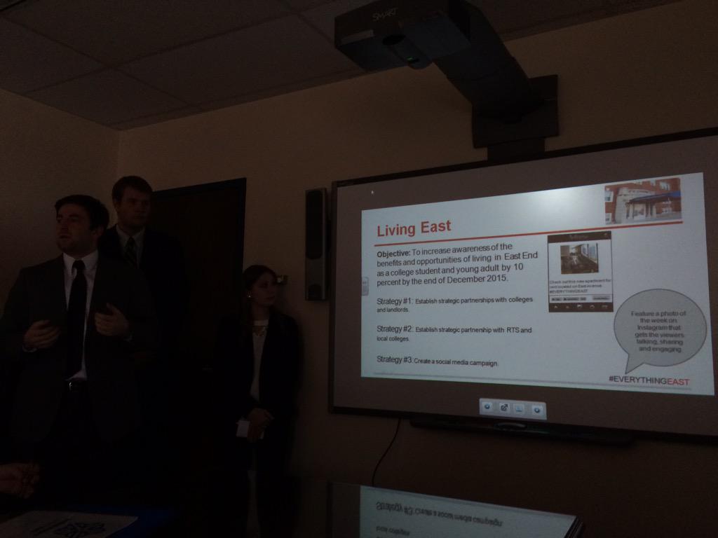 ArienRozelle's tweet photo. Congrats to my #COMM472 students on their fantastic presentations at City Hall today! #SoProud #PR #ROC #YouDidIt http://t.co/MN8mvskJOe