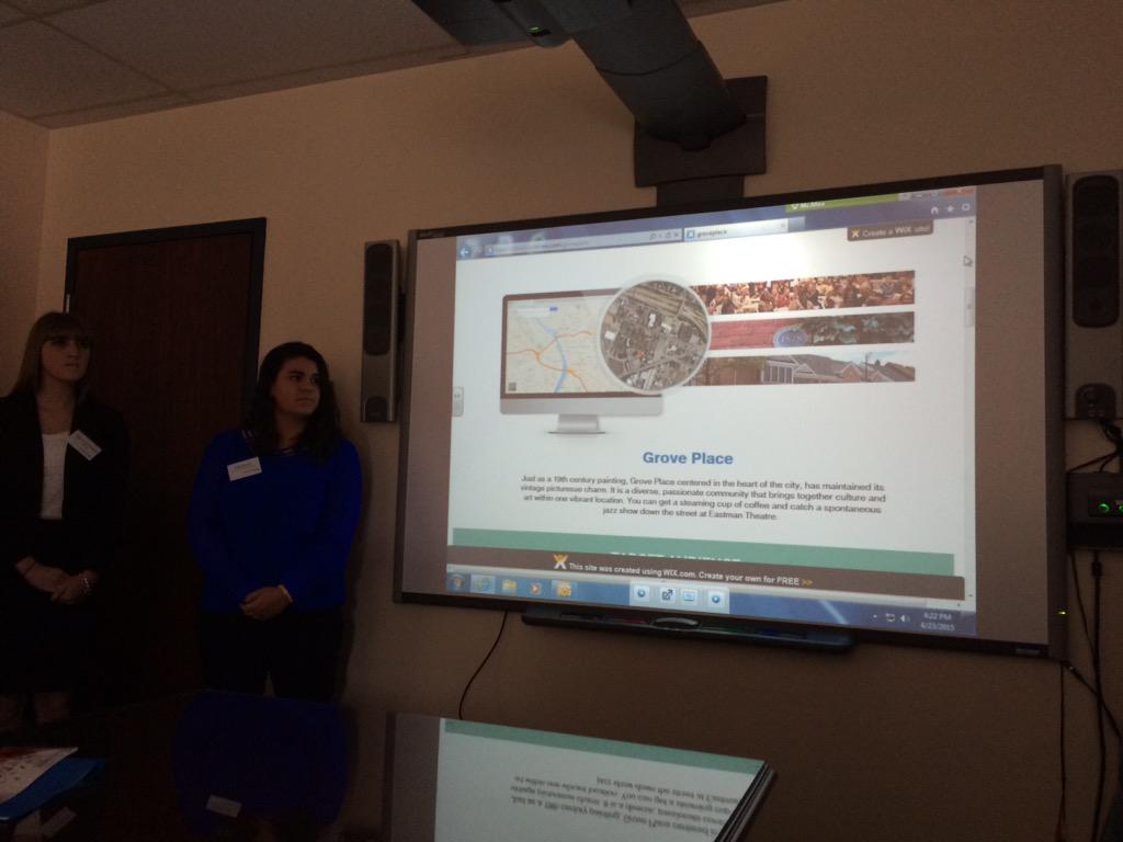 ArienRozelle's tweet photo. Congrats to my #COMM472 students on their fantastic presentations at City Hall today! #SoProud #PR #ROC #YouDidIt http://t.co/MN8mvskJOe