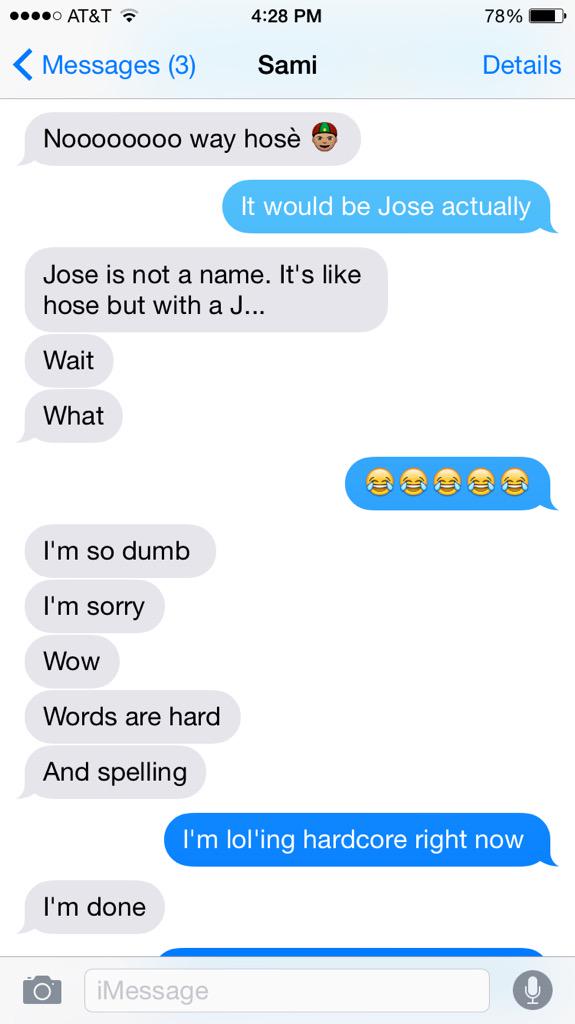 CarterRoskam7's tweet photo. Sami never fails to make me laugh http://t.co/0OWvyejYrm