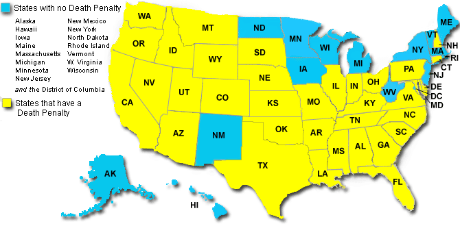 alincoln7ms's tweet photo. Here is a picture of states in the US that have either taken away or kept capital punishment #DEATHPENkms http://t.co/bV9O5EvLEp