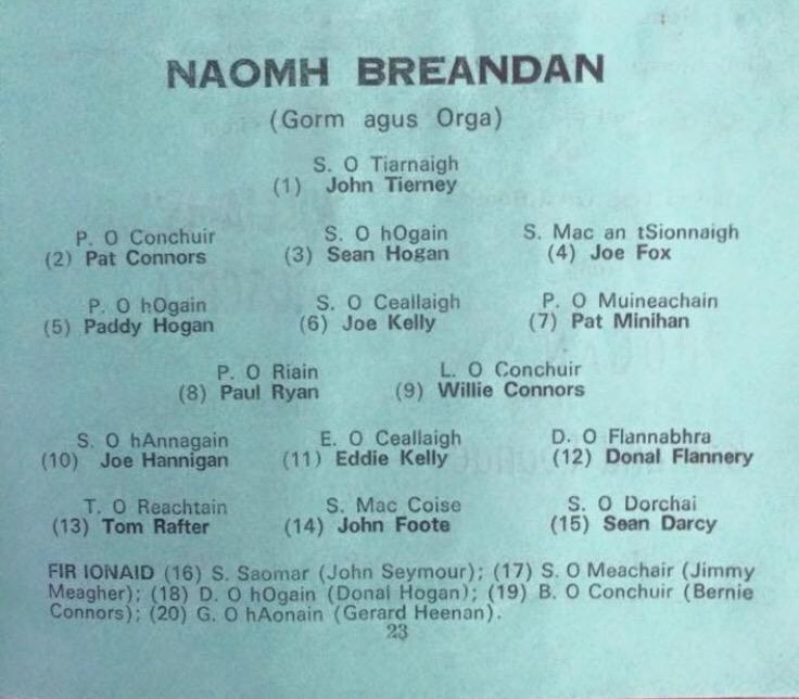 1975 minor team v Roscres