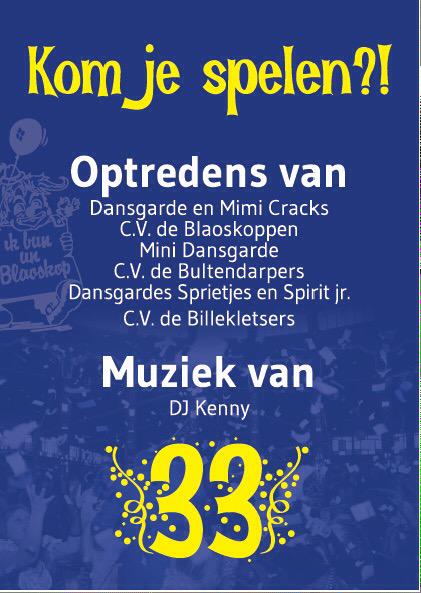 Zondag 26 april: <a href="/Blaoskoppen/">C.V. De Blaoskoppen</a> 33 jaar-Doetinchem4Kids op het Simonsplein! mmv <a href="/PelotaEvents/">Pelota</a>, #Kokedille en veel meer!