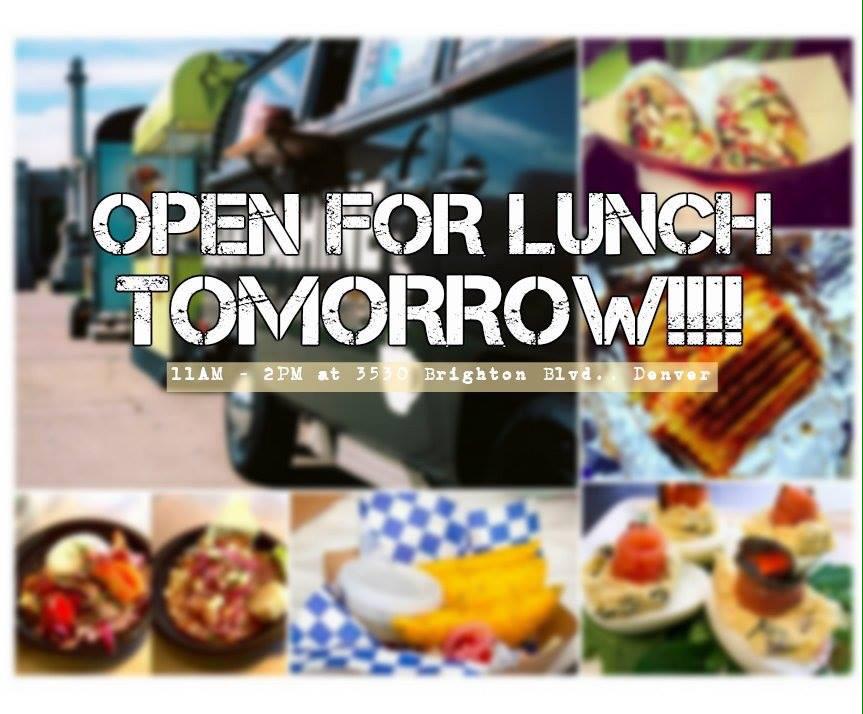 WE'RE OPEN FOR #LUNCH #TOMORROW!! #FarmFresh #FoodTrucks #Variety #Affordable #Local #Denver #RiNo #Colorado