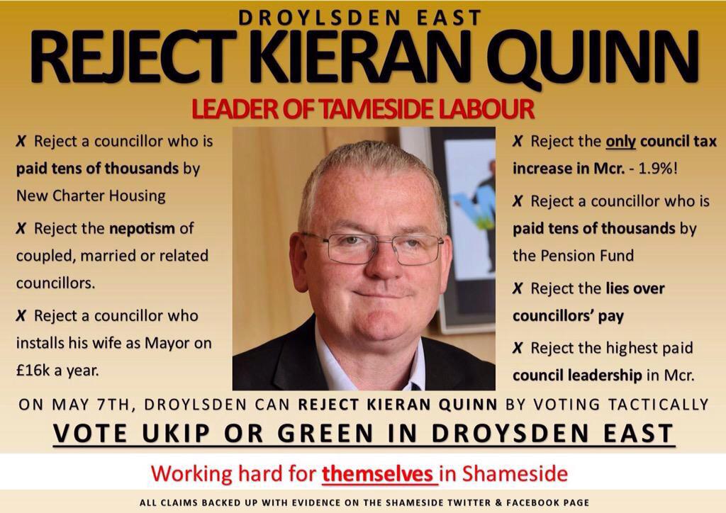 shameside's tweet photo. @CllrKieranQuinn getting desperate for your job yet, Kieran? #TamesideRevolution http://t.co/btcHoPnwO9
