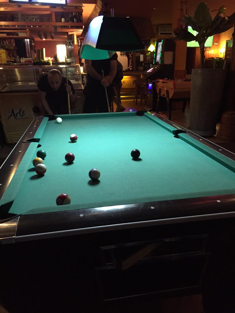 cwt57's tweet photo. Pool night in The Costa Brava. #speedpool @Rory_Fraser @DSStrachan @kaza_hassam http://t.co/jTRsz3Vr7M