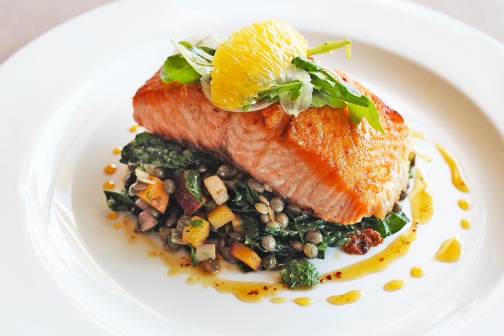 FerndaleRW's tweet photo. The Maple Mustard Salmon at @AssaggiBistro is part of a 3 course dinner for $30. #DFRW #foodies #Ferndale #Detroit http://t.co/3D7GHbjVUJ