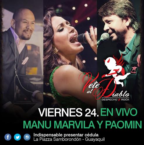 Laletajagger's tweet photo. VETE AL DIABLO MAÑANA CON MANU..MARVILA..Y PAOMIN!! RSVP:0997834256 http://t.co/aUXM8b77oM