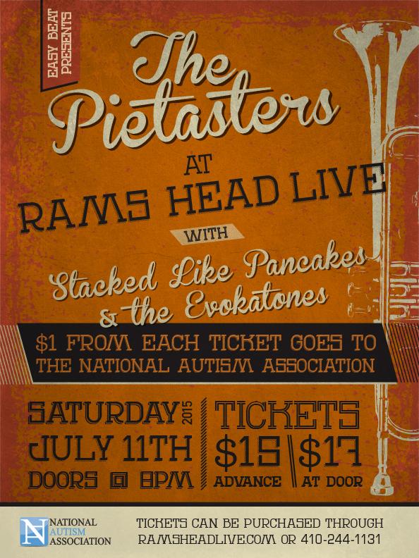 ON SALE NOW! Easy Beat presents <a href="/pietasters/">The Pietasters</a> w. <a href="/SLPancakes/">Stacked Like Pancakes</a> <a href="/TheEvokatones/">The Evokatones</a> on 7/11 --> bit.ly/1d6egSI