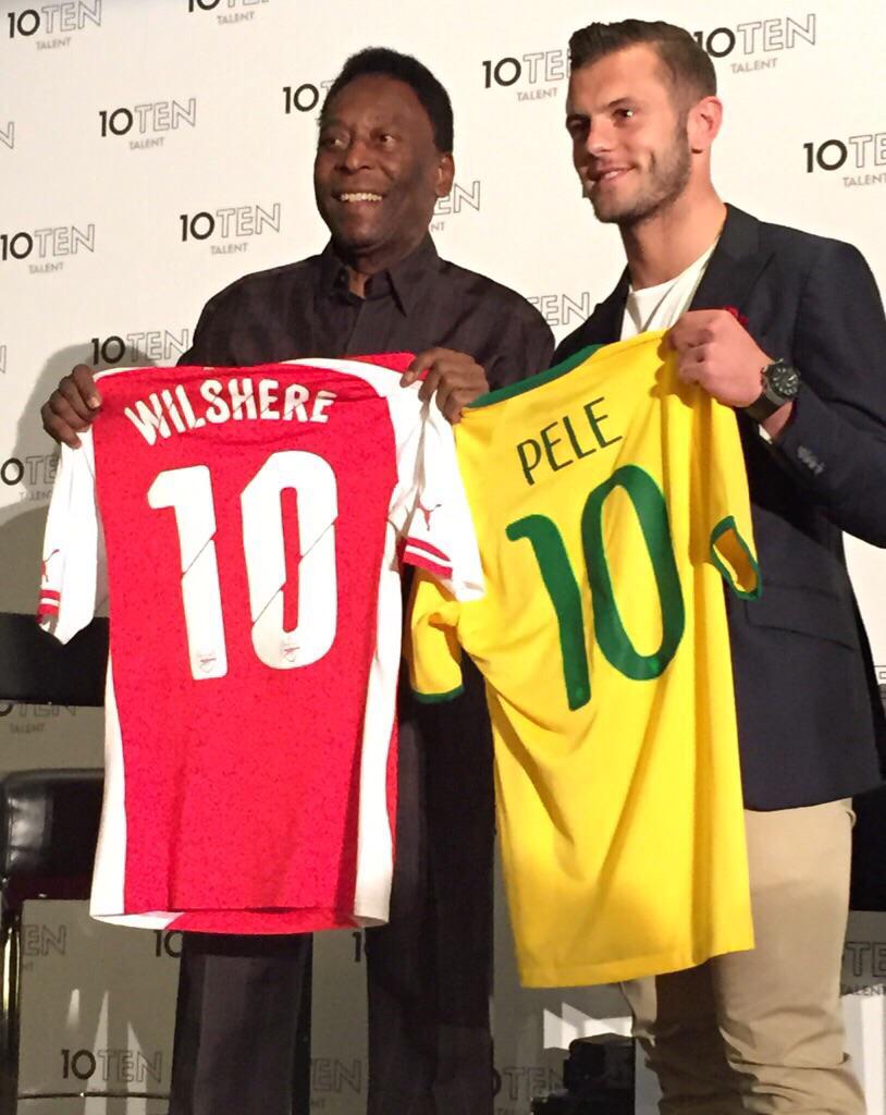 LionsandRoses's tweet photo. @jackwilshere and @pele at our @lionsandrosesevents launch event for @10TenTalent earlier tonight #legends http://t.co/Wwk8HadgGD