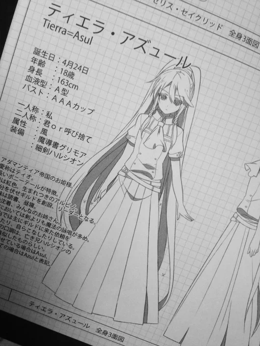 今日は看板娘のひとり、ティオことティエラの誕生日ー( ' ▽ ` )ノ (画像はC84のときのアニメ設定のやつ) 一年って早い! 