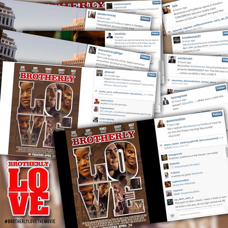 BrotherlyLove15's tweet photo. We're feeling the love! Our celeb friends &amp; supporters got social media on lit🔥. #BrotherlyLoveTheMovie http://t.co/UkHmplLsvG