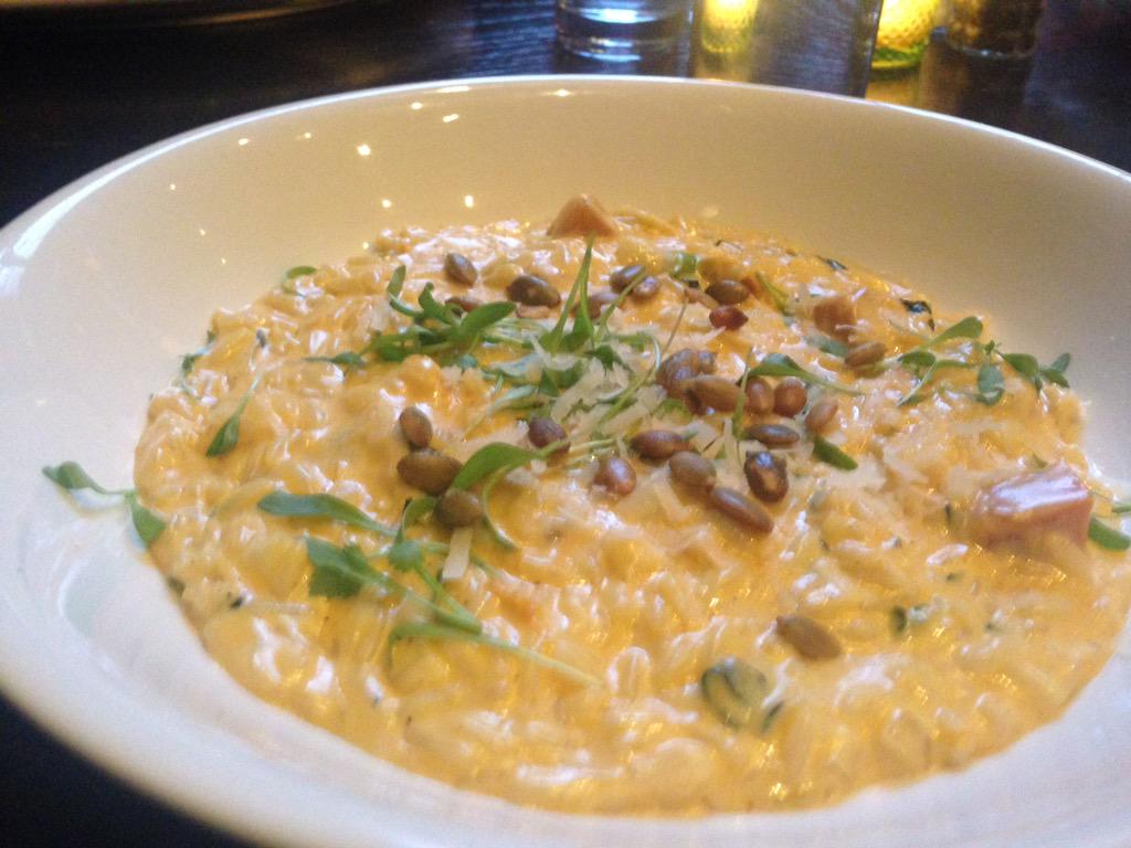 BiddyBites's tweet photo. @penn6philly aside from the undercooked onions + a lack of acidity the butternut squash risotto was edible #3biddies http://t.co/ZfwkoOhV58