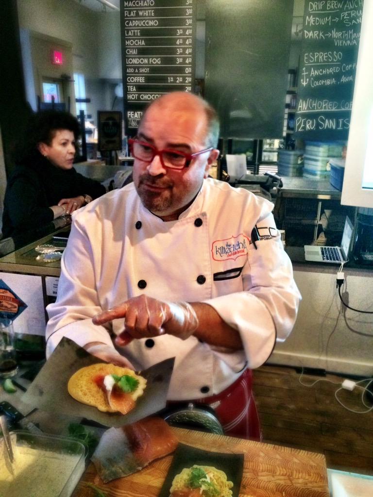 LiaRinaldo's tweet photo. Fabulous fare from northern NB served up by @KiltedChefAlain @ #GetToKnowEd @LionandBright pop-up! #edmundston http://t.co/sJsJTIvowx