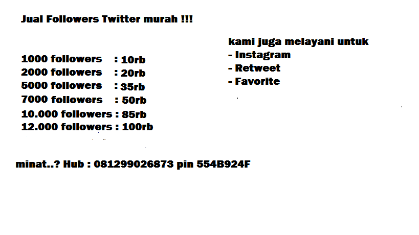 jual followers twitter murah!! Hub: 0812-9902-6873
#TanyaDA2 #JumatBerkah Selamat Hari Angkutan Nasional
