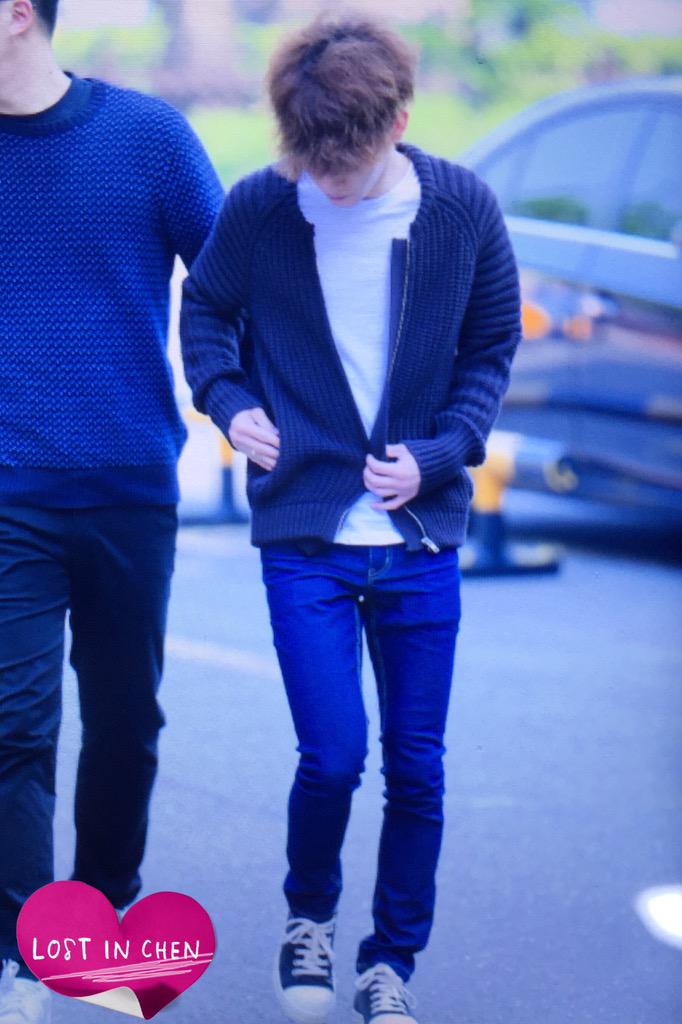 150424 KBS뮤뱅출근 #chen #첸 #종대