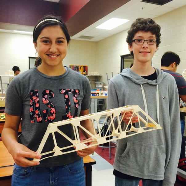 jbeth81's tweet photo. These two had the stablest bridge! Held 11 lbs for 1 minute #stemrocks #onlygirlintheclass #stemgirl http://t.co/q4cq7WUi0x