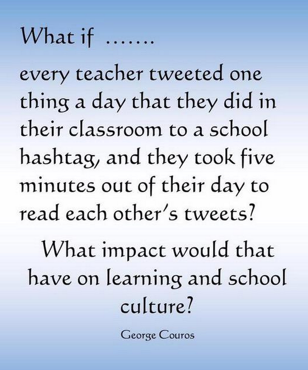 Top story via Kleinspiration <a href="/justintarte/">Justin Tarte</a>: 'What if every teacher tweeted one t… , see more tweetedtimes.com/KleinErin?s=tnp