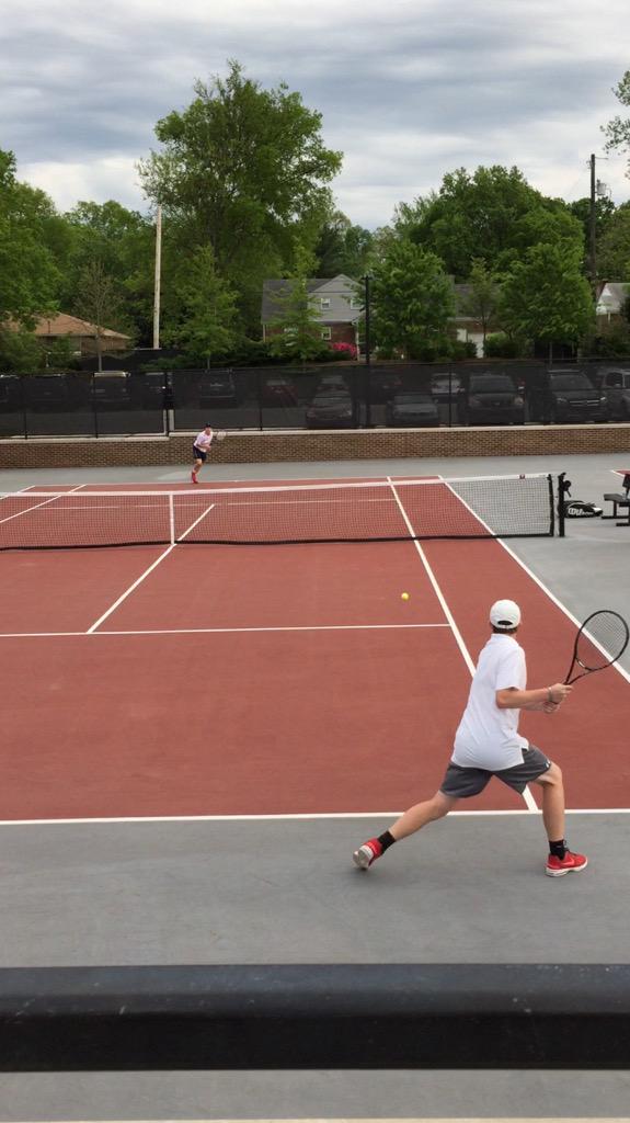 MBAtennis's tweet photo. Come out and support MBA's George Harwell in his first round match against Ensworth's Miles Jackon!! 
#BuiltByBarry http://t.co/Xv7XPLub0Q