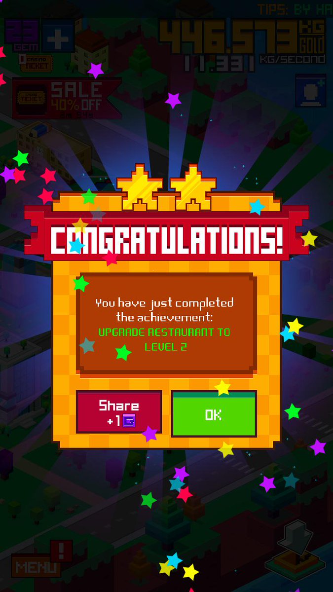 AsainLe's tweet image. I have just completed the achievement: "UPGRADE RESTAURANT TO LEVEL 2". #CenturyCity itunes.apple.com/us/app/id95568…