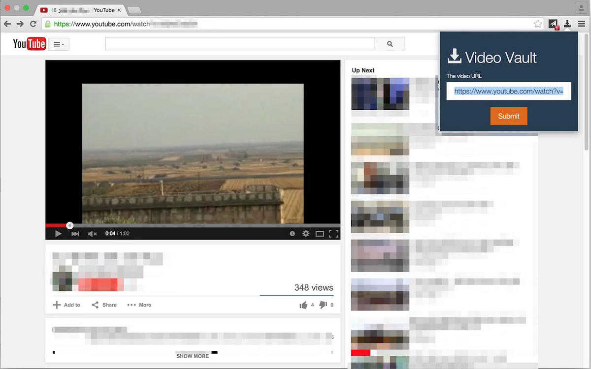 rightslab's tweet photo. #VideoVault's #chrome extension is on the works. Lowering the barrier to video preservation. https://t.co/Otwi2qkXvo http://t.co/mA7wa3tPUx