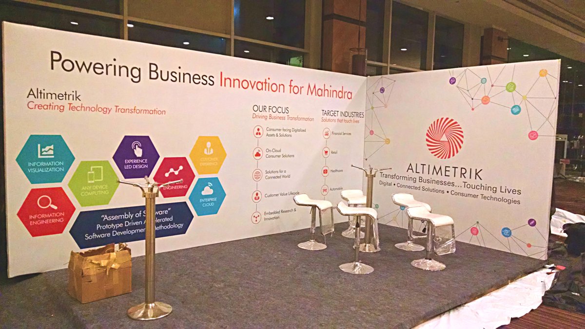 WIP of @Altimetrik's stall at the #Mahindra event in #Mumbai!
#Technology #EnterpriseInnovation