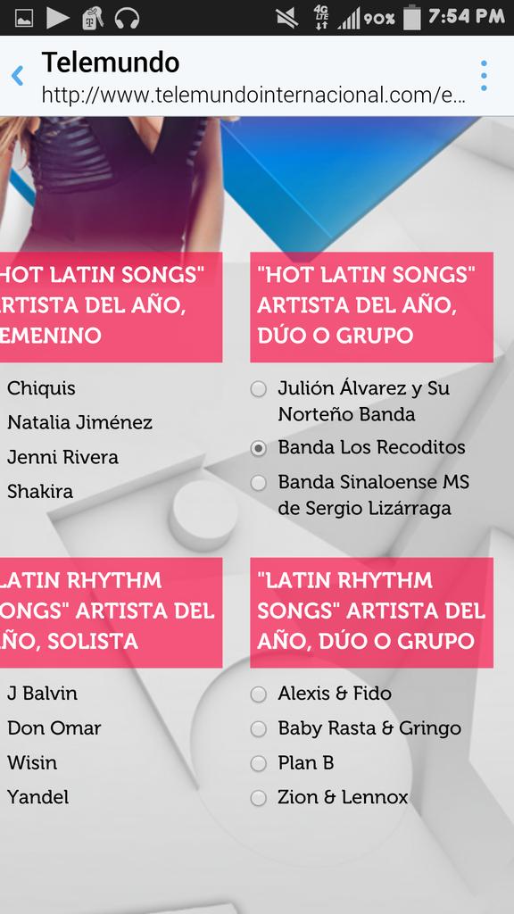 Sueno_XXXTX's tweet photo. VOTEMOS POR @BANDARECODITOSS! @LatinBillboards @Telemundo #ArtistaDelAño #DuoOGrupo http://t.co/w37sJRZBEA http://t.co/0O1ijdQIFH
