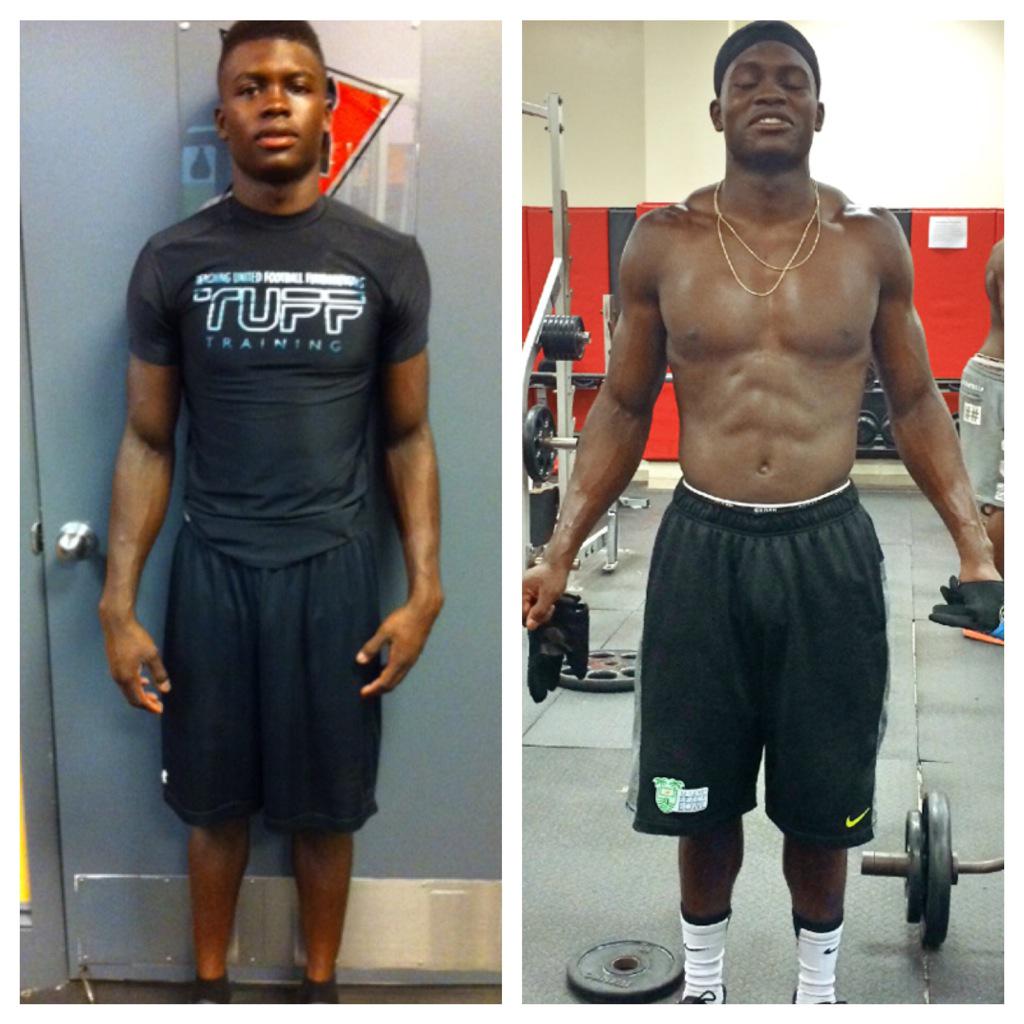RehmanZack's tweet image. @RonnieHogginsJr USF signee Before and After Picture. Lead the nation with16 picks in one season. #tufftraining