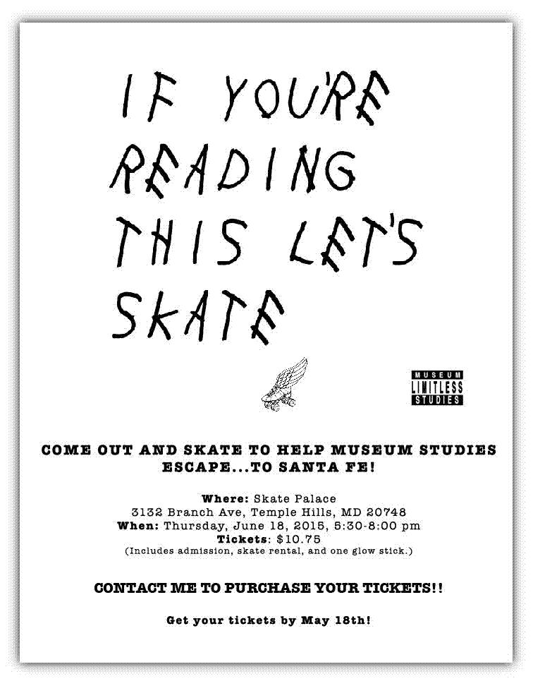 Museum Studies Department Skate Party all invited!