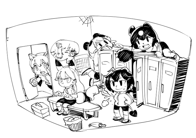 お絵かき:けもフレ 自PT 