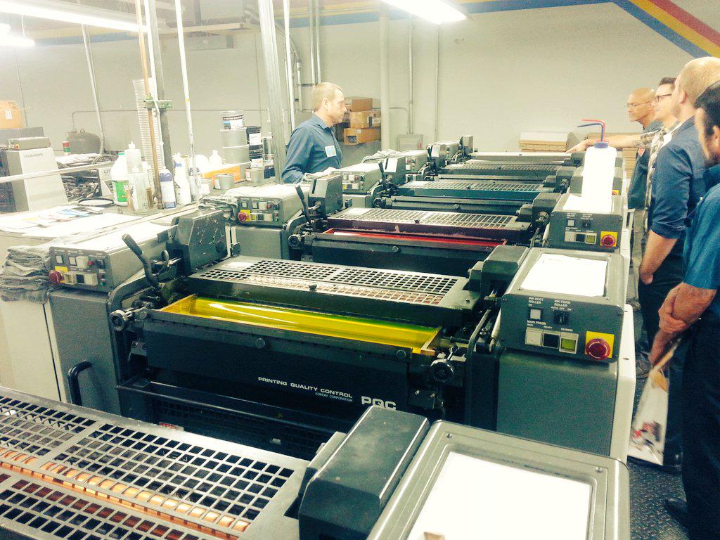 AIGATucson's tweet photo. Print Speaks part 1 was a success! Thank you to @SpectrumPrintCo! We can still smell the ink... #printnerds forever http://t.co/JuNhXHoIov