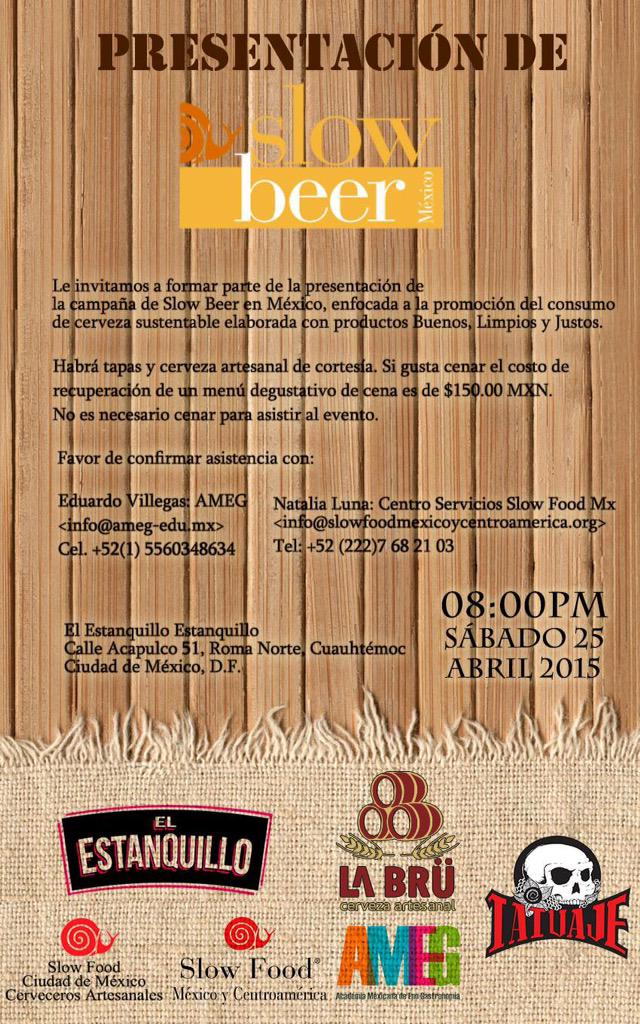 Tatuaje patrocinador oficial de la presentación oficial de #slowbeer México!