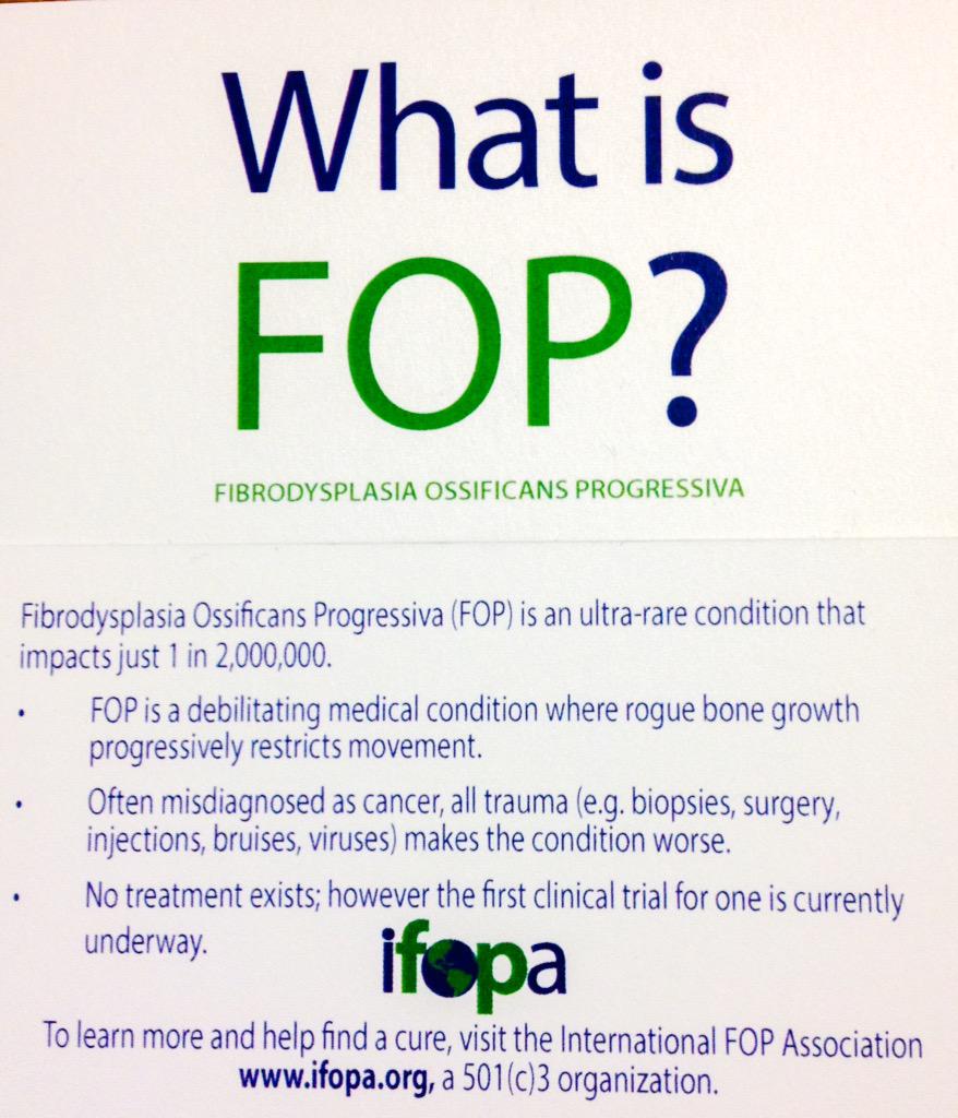 Cassie_Eckart's tweet image. @funfastone Please RT! Today, April 23rd, is International FOP Awareness Day! ifopa.org 😊❤️