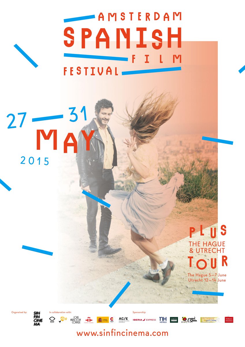 Excited to announce the #AmsterdamSpanishFilmFestival from 27-31May. Three films on tour to #TheHague #Utrecht.