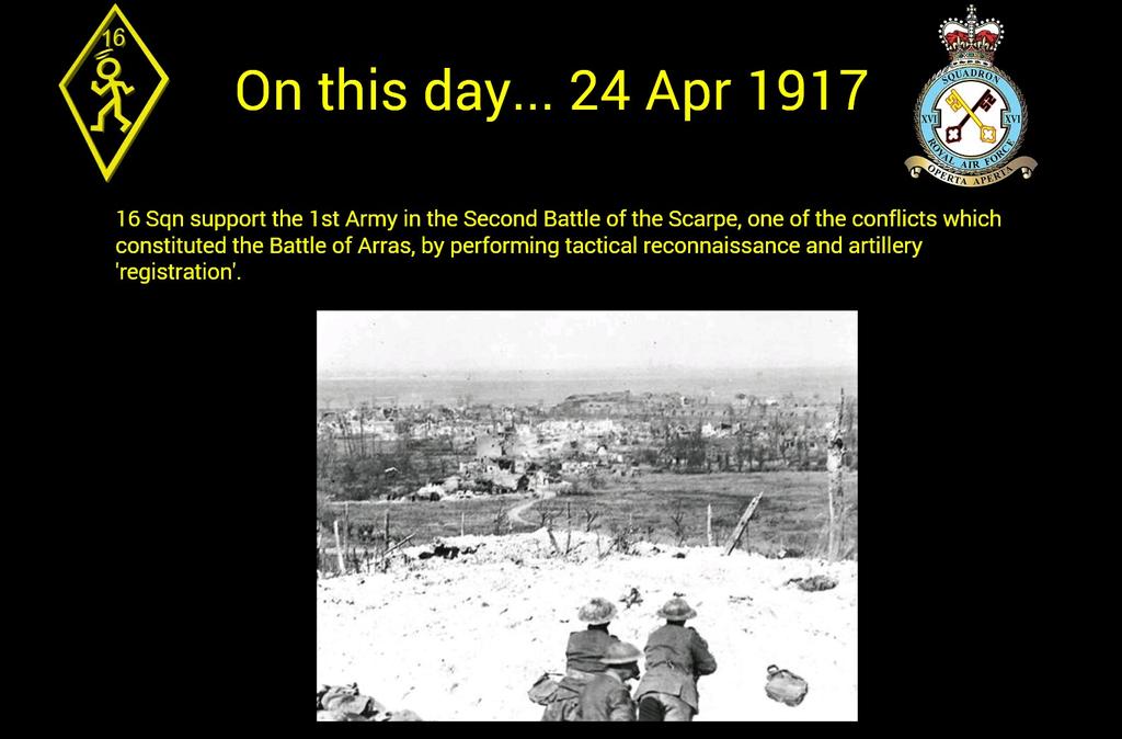 16Sqn's tweet photo. OTDIH - 24 Apr 1917 http://t.co/HuZNmGDbPW