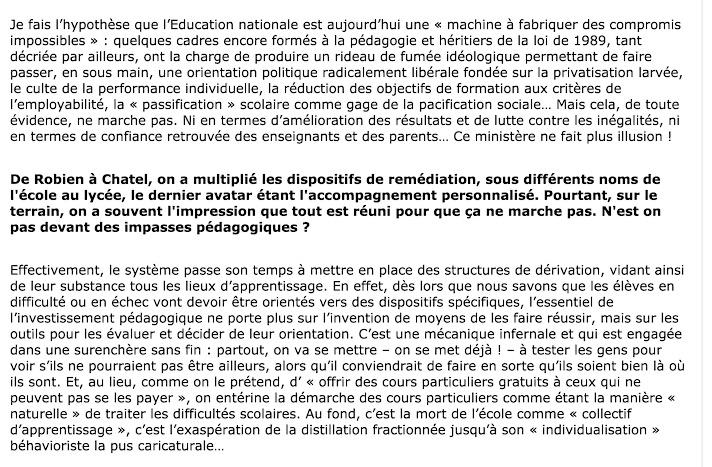 <a href="/najatvb/">Najat Vallaud-Belkacem</a>
Meirieu "c’est la mort de l’école comme « collectif d’apprentissage »..."