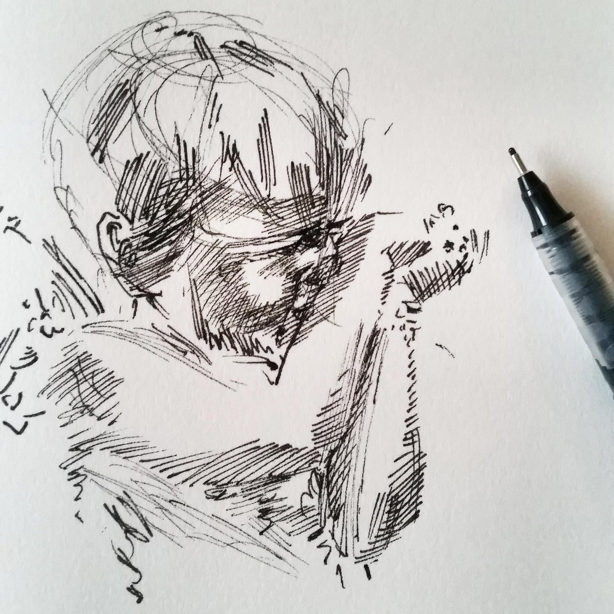 marcolivers's tweet photo. aloha, mein name ist marc.

liebe grüße

#drawing #sketchnotes #portrait #finearts2015 #fineart http://t.co/1v6JpNUPrU