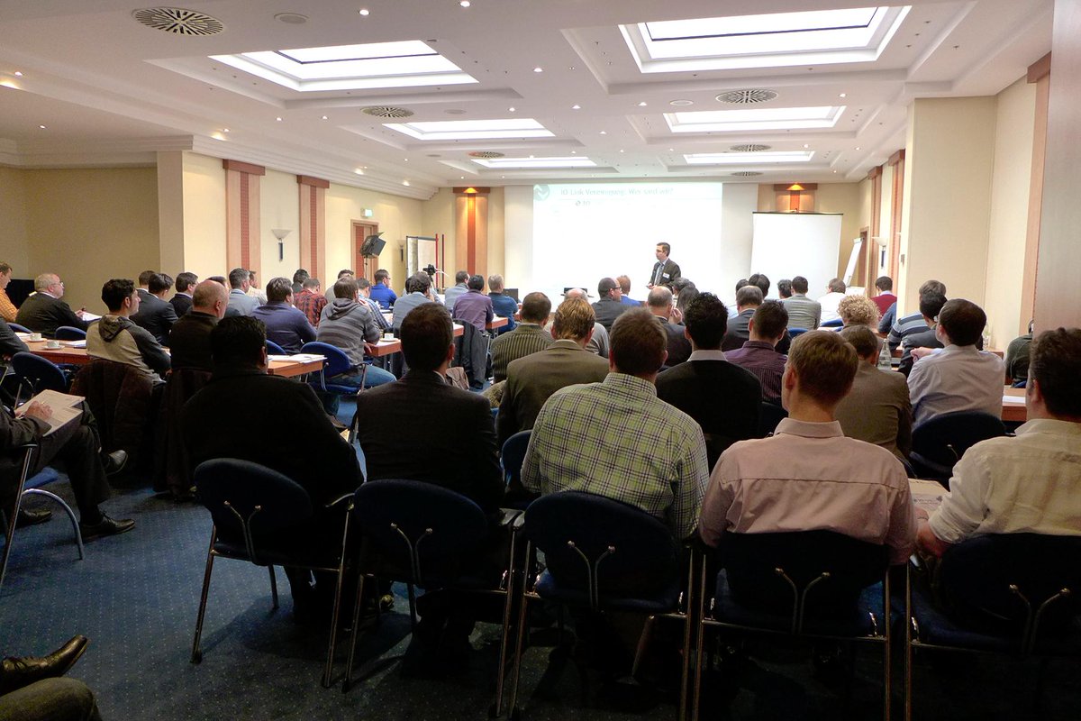 IOLink1's tweet photo. First IO-Link User Workshop in 2015 took place in Stuttgart 5.3.2015. With 70 attendees the room was fully booked http://t.co/q14iOF3saC