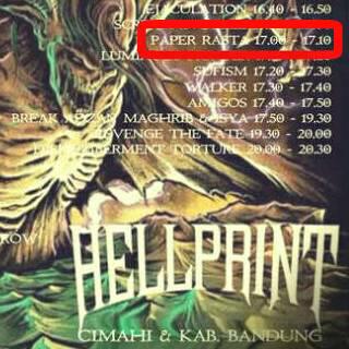 Besok merapat yoo PAPERRASTA on stage 17.00
