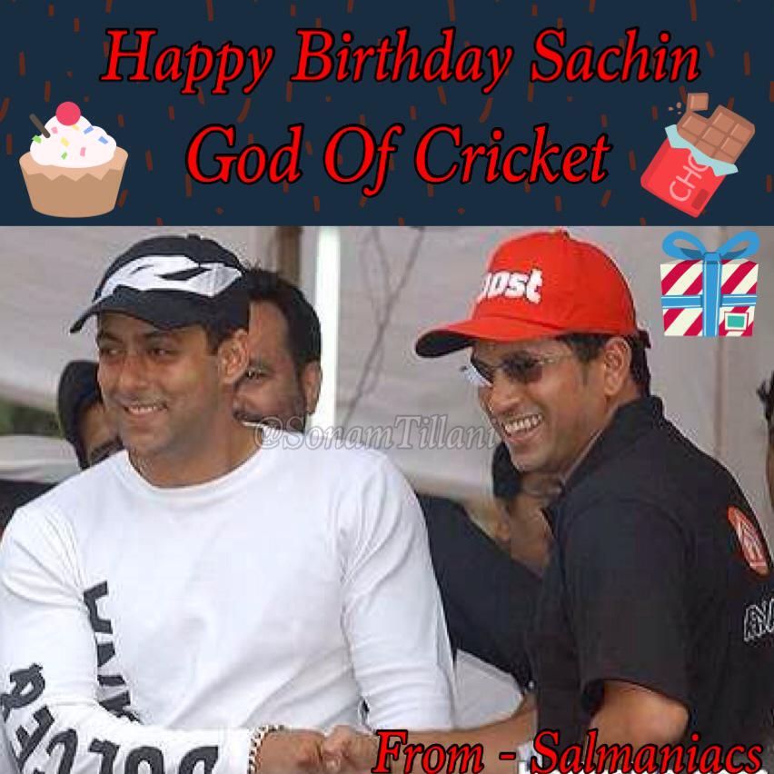 Happy Birthday Sachin Tendulkar God Of Cricket  From All SALMANIACS  
