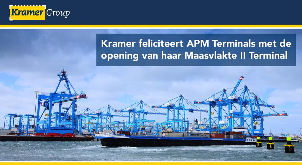 Kramer &amp; Barge Service Center feliciteren <a href="/APMTerminals/">APM Terminals</a> met de opening van @apmtmaasvlakte2 #nlrtm