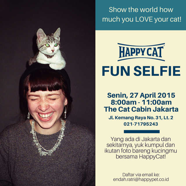 HappyCat_ID's tweet photo. Hi cat lovers, come and join us for a fun photo session on April 27th! #happycat http://t.co/9ivFEVOQrp