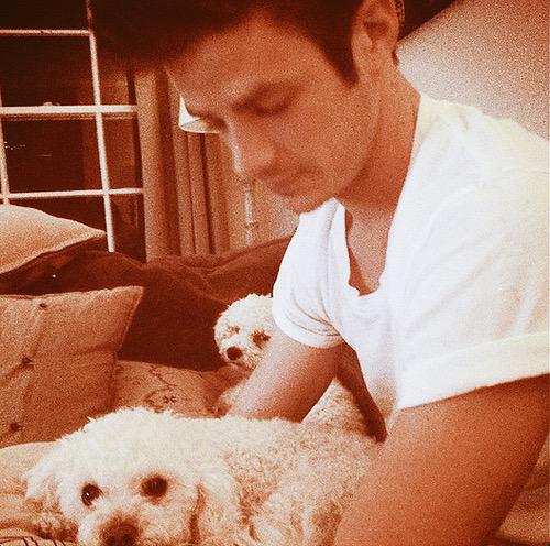 Salem_Ross's tweet photo. So I was petting Jett this morning and Nadia looks jealous as hell haha. Her pissed off face is adorable. 😂 http://t.co/FwaM5hkXQK