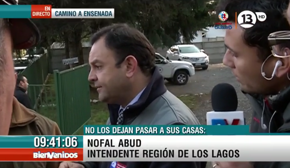 tudia_13's tweet photo. AHORA | NOFAL ABUD, Intendente de los Lagos: “Las decisiones aquí las toma la Autoridad Militar” #Bienvenidos13 http://t.co/XDfi2BtywC