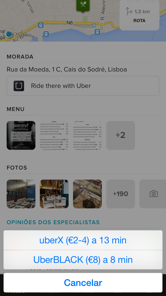 diginpt's tweet photo. Jantar fora ficou muito mais fácil! Agora podes chamar um @Uber_Lisboa através da app Zomato! http://t.co/25zvxxwyEP http://t.co/KVZj6ScJPx