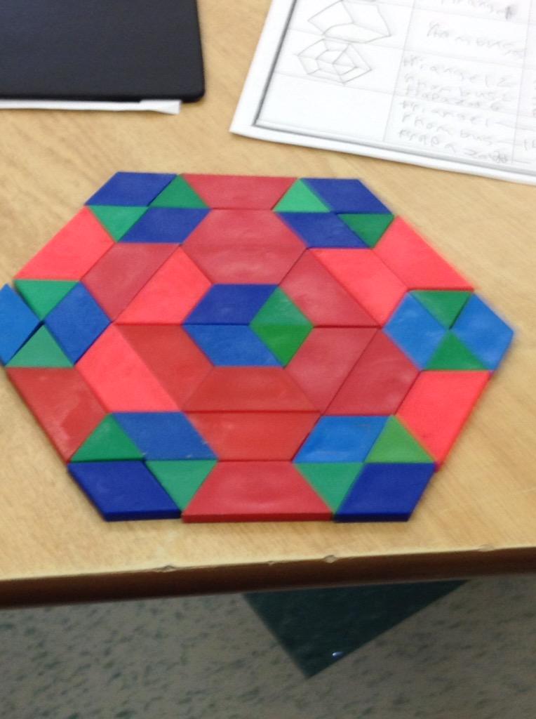 Building hexagons using 2D shapes... Thinking outside of the box!