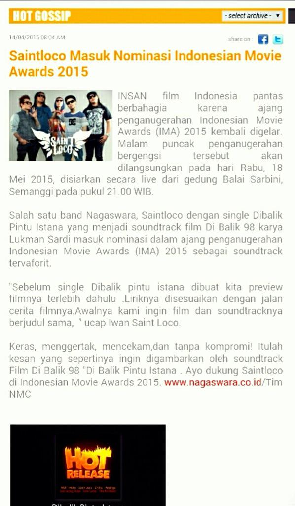 Doa dan dukung @saintlocoband <a href="/L0C0B0Y/">iwan hoediarto</a> @papz_gilz <a href="/saintjoeloco/">Joe Tirta Nation</a> <a href="/callmebee01/">Aku Siapa</a> <a href="/nyonkwebz/">Webster Manuhutu</a> !! 👊